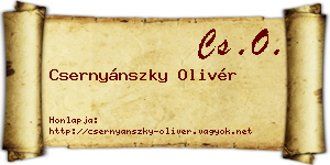Csernyánszky Olivér névjegykártya
